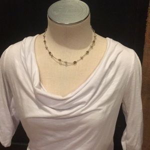 Brown and silver necklace
